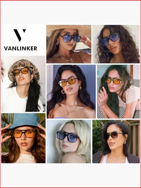 Retro Square Aviator Sunglasses with UV400 Protection